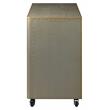 ACME Jennavieve 2-Drawers Aluminum Office Storage Cabinet with Casters in Gold