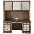ACME Orianne Wooden 7-Drawer Computer Desk and Hutch in Antique Gold