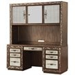 ACME Orianne Wooden 7-Drawer Computer Desk and Hutch in Antique Gold