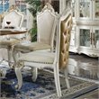 ACME Picardy Faux Leather Tufted Side Chair in Antique Pearl Set of 2