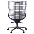 ACME Megan Leather Upholstered Office Chair in Vintage Black and Aluminum