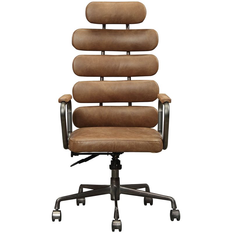 Actaki 2 Piece Executive Desk and HighBack Adjustable Swivel Office Chair Set
