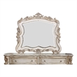 ACMEGorsedd Wooden Arched Mirror in Gold Ivory