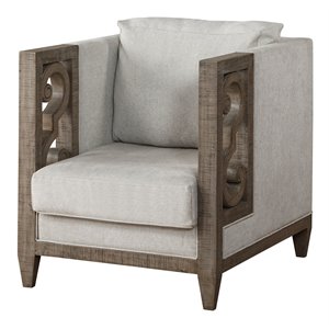 acme artesia chair in fabric and salvaged natural