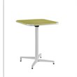 ACME Olson Square Metal Top Folding Table in Yellow and White