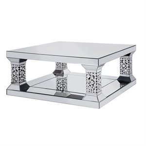acme kachina coffee table in mirrored and faux gem