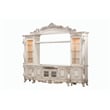 ACME Gorsedd Wooden Hutch with Glass Doors in Golden Ivory