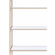 ACME Furniture Ottey 4-Shelf Rectangular Wood & Metal Bookshelf in White/Gold