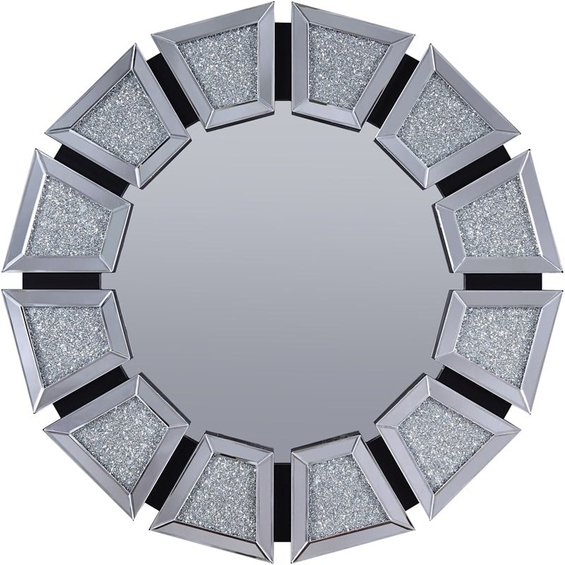Acme Nowles Wall Decor in Mirrored and Faux Stones