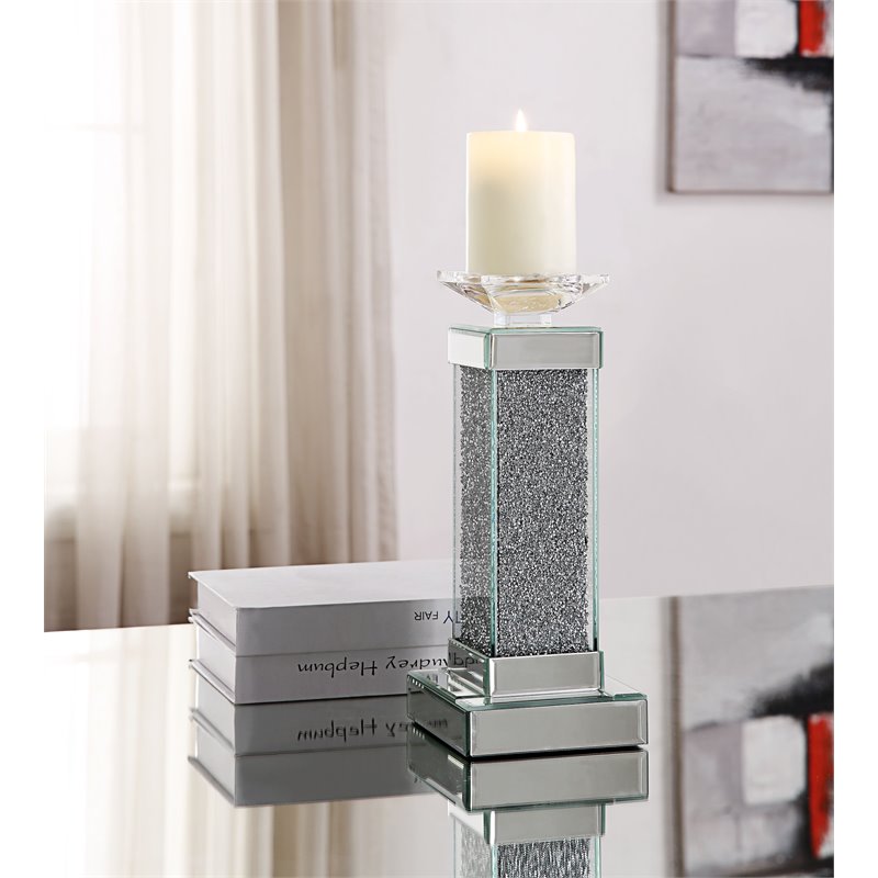 Acme Rekha Accent Candleholder in Mirrored