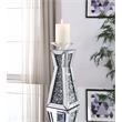 ACME Noralie Glass Accent Candleholder in Mirrored and Faux Diamonds (Set of 2)
