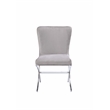 Acme Daire Side Chair Set of 2 in PU and Chrome