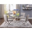 Acme Daire Side Chair Set of 2 in PU and Chrome