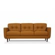 ACME Radwan Tufted Leather Sofa in Caramel