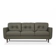 ACME Radwan Tufted Leather Sofa in Pesto Green
