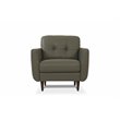 ACME Radwan Tufted Leather Accent Chair in Pesto Green
