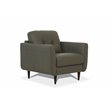 ACME Radwan Tufted Leather Accent Chair in Pesto Green