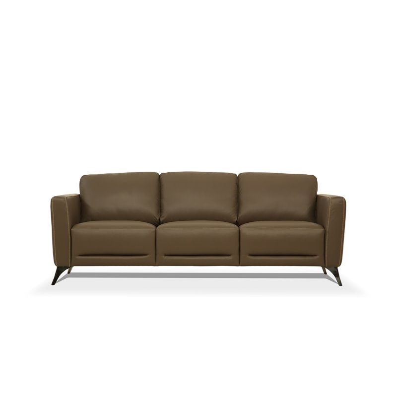 ACME Malaga Leather Sofa in Espresso Chocolate