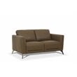ACME Malaga Leather Loveseat in Espresso