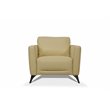 ACME Malaga Leather Accent Chair in Cream