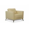 ACME Malaga Leather Accent Chair in Cream