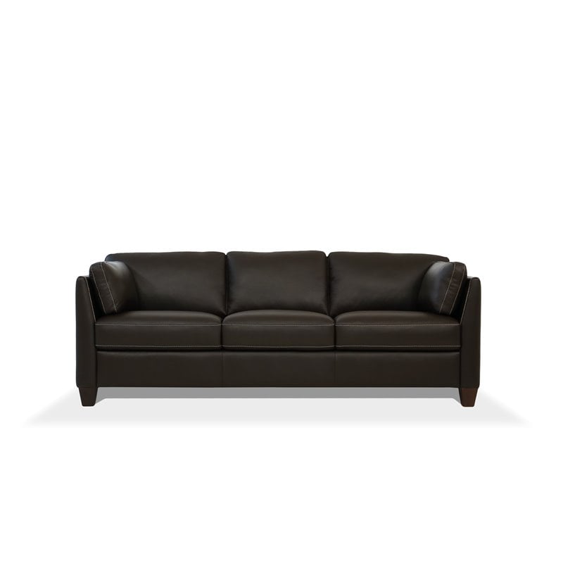 ACME Matias Leather Sofa in Chocolate