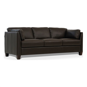 ACME Matias Leather Sofa in Chocolate