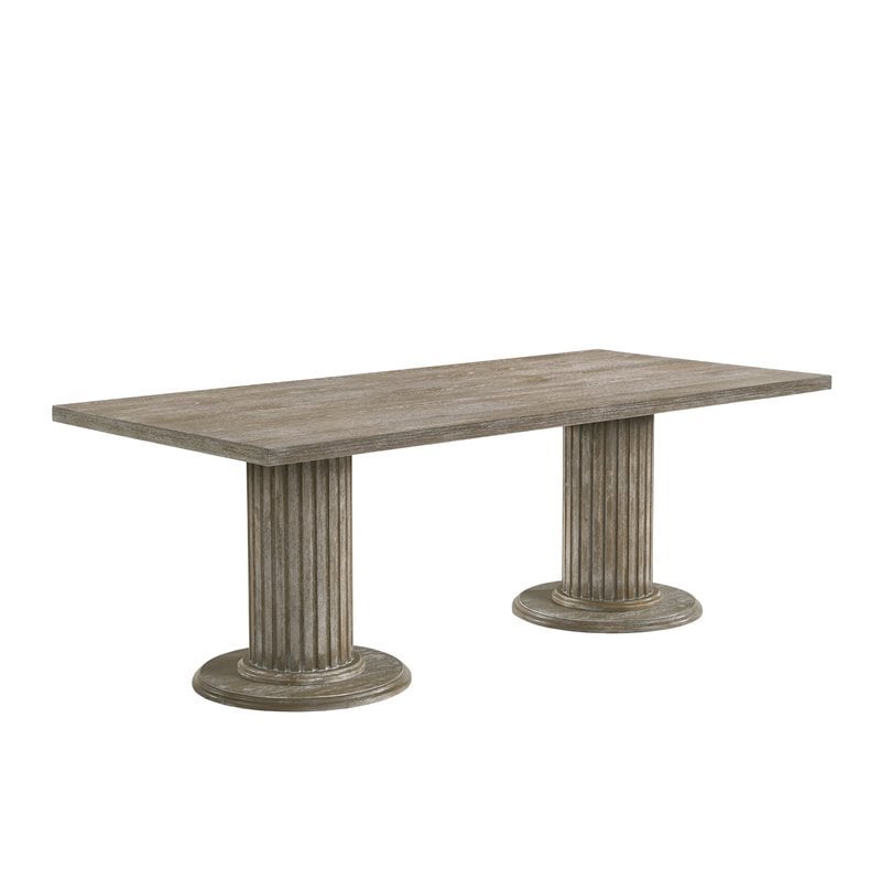 ACME Gabrian Rectangular Wooden Dining Table in Reclaimed Gray