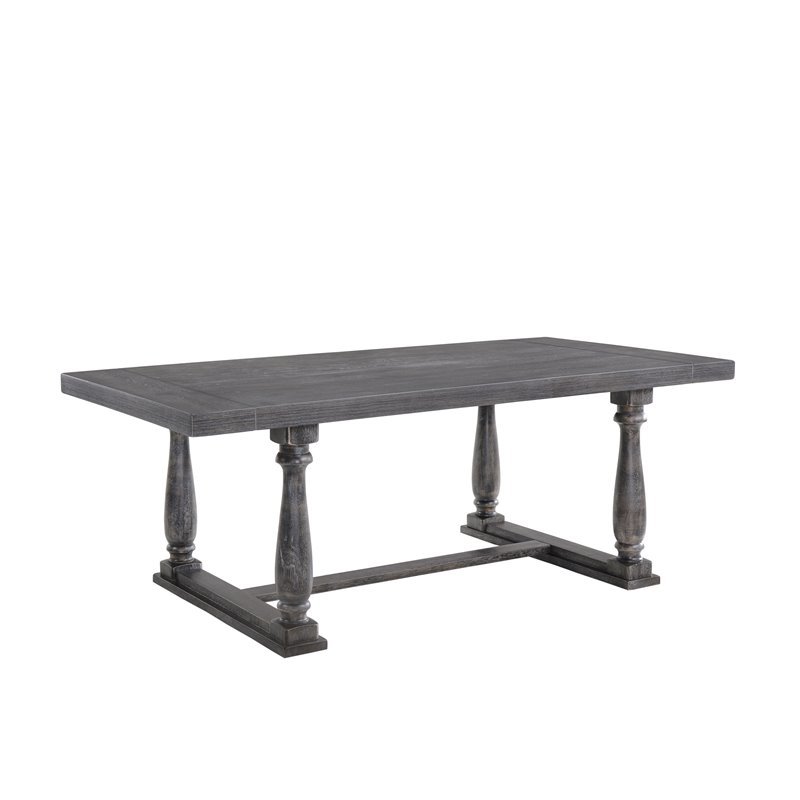 ACME Bernard Dining Table in Weathered Gray Oak
