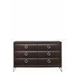 ACME Tablita 6-Drawer Wooden Dresser in Dark Merlot