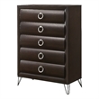 ACME Tablita 5-Drawer Wooden Chest in Dark Merlot