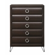 ACME Tablita 5-Drawer Wooden Chest in Dark Merlot