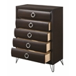 ACME Tablita 5-Drawer Wooden Chest in Dark Merlot