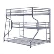 ACME Caius II Metal Frame Triple Bunk Bed in Silver