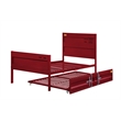 ACME Cargo Metal Cargo Container Style Twin Trundle with Casters in Red