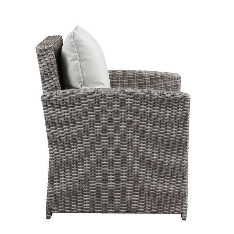 ACME Tahan 4 Piece Wicker Patio Sofa Set in Gray