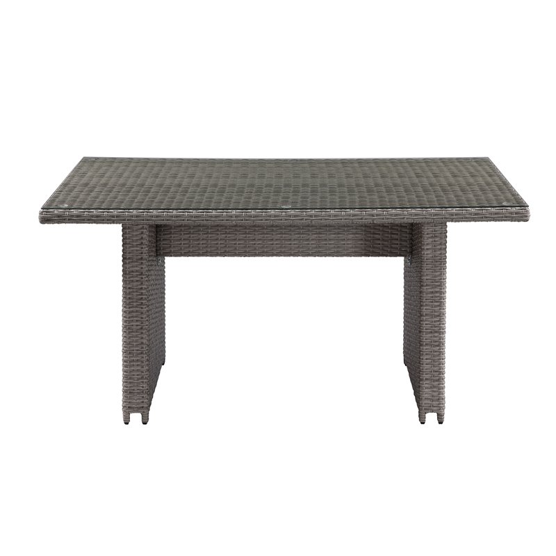 ACME Tahan 4 Piece Wicker Patio Sofa Set in Gray