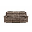 ACME Zubaida Velvet Motion Reclining Sofa with USB Dock in 2-Tone Chocolate