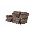 ACME Zubaida Reclining Loveseat with USB Dock and Console in Chocolate Velvet