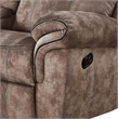 ACME Zubaida Reclining Loveseat with USB Dock and Console in Chocolate Velvet