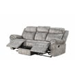 ACME Zubaida Velvet Reclining Sofa with USB Dock in 2-Tone Gray