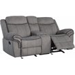ACME Zubaida Reclining Loveseat with USB Dock and Console in 2-Tone Gray Velvet