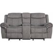 ACME Zubaida Reclining Loveseat with USB Dock and Console in 2-Tone Gray Velvet