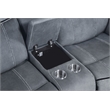 ACME Zubaida Reclining Loveseat with USB Dock and Console in 2-Tone Gray Velvet