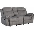 ACME Zubaida Reclining Loveseat with USB Dock and Console in 2-Tone Gray Velvet