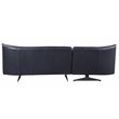 ACME Maeko Top Grain Leather Upholstered Armless Sectional Sofa in Dark Gray