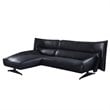 ACME Maeko Top Grain Leather Upholstered Armless Sectional Sofa in Dark Gray