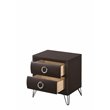 ACME Tablita 2-Drawer Wooden Nightstand in Dark Merlot