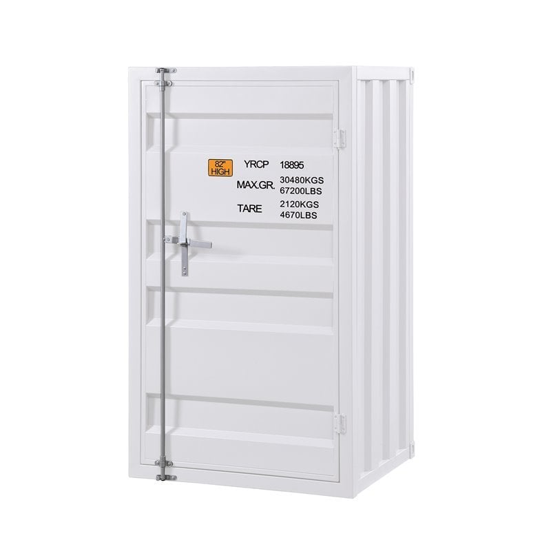 ACME Cargo Metal Chest with 1 Door in White