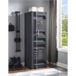 ACME Cargo Wardrobe Armoire with 1 Door in Gunmetal